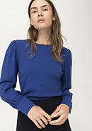 Ajour shirt made of organic cotton with virgin wool