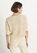 Ajour sweater made of linen with organic cotton