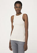 Ajour top made from organic cotton with new wool