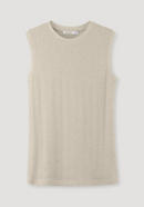 Ajour top made of organic cotton with linen