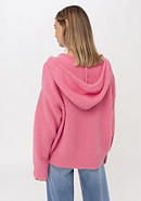 Alpaca hooded sweater with silk and mohair