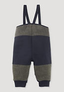 Boiled wool trousers made from pure organic merino wool