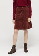 Cord skirt made of organic cotton