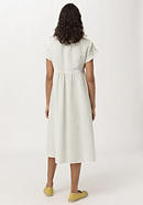 Dress with ruffles in organic cotton and linen