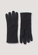 Finger gloves made of virgin wool with cashmere