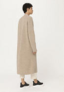 Knitted coat made from organic merino wool with alpaca