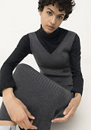 Knitted dress made from organic merino wool with silk