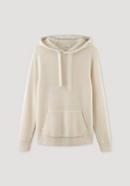 Knitted hoodie made from organic new wool and organic cotton