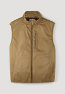 Lightweight Nature Shell vest with wool kapok padding
