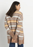 Limited by Nature jacquard cardigan made of alpaca with cotton