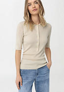 Polo sweater made of silk with organic cotton