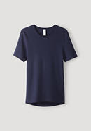 PureMIX half-sleeved shirt made of organic merino wool with silk
