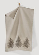 Pure linen Christmas tea towel