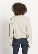 Pure organic cotton sweater with linen