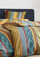 Renforcé bed linen Malawi in a set made of pure organic cotton