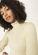 Rollkragen-Pullover aus Seide mit Bio-Baumwolle