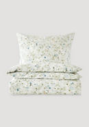 Satin bed linen set Lapis made from pure organic cotton