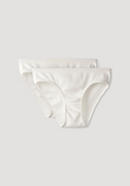 Set of 2 low-cut panties made from pure organic cotton
