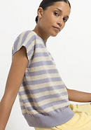 Sleeveless sweater made from organic cotton with linen