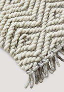 Structured carpet Deichschaf made of pure new wool