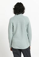 Structured fleece jacket made from organic merino wool and organic cotton