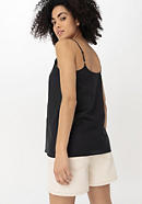 Top made from organic cotton with silk
