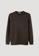 Tweed sweater made from pure organic merino wool