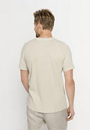 Waffelpiqué-Shirt aus Bio-Baumwolle mit Leinen