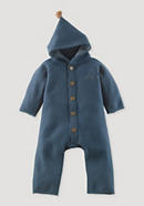 Walker overall made from plant-dyed organic merino wool