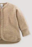 Wool terry jacket made from pure organic merino wool