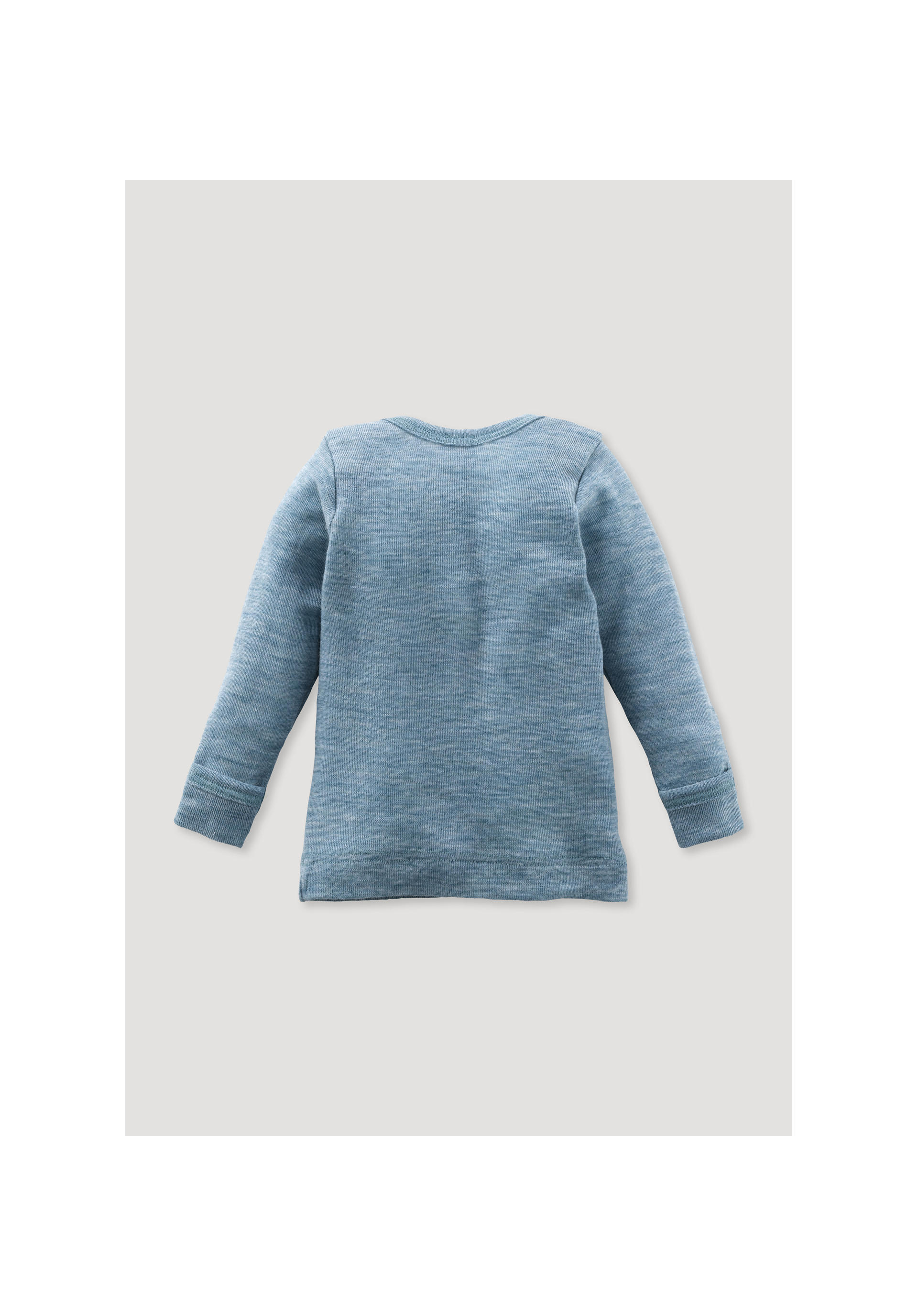 hessnatur Kinder-Wäsche Mädchen und Jungen Unisex Langarm-Hemd aus Reiner Bio-Merinowolle 