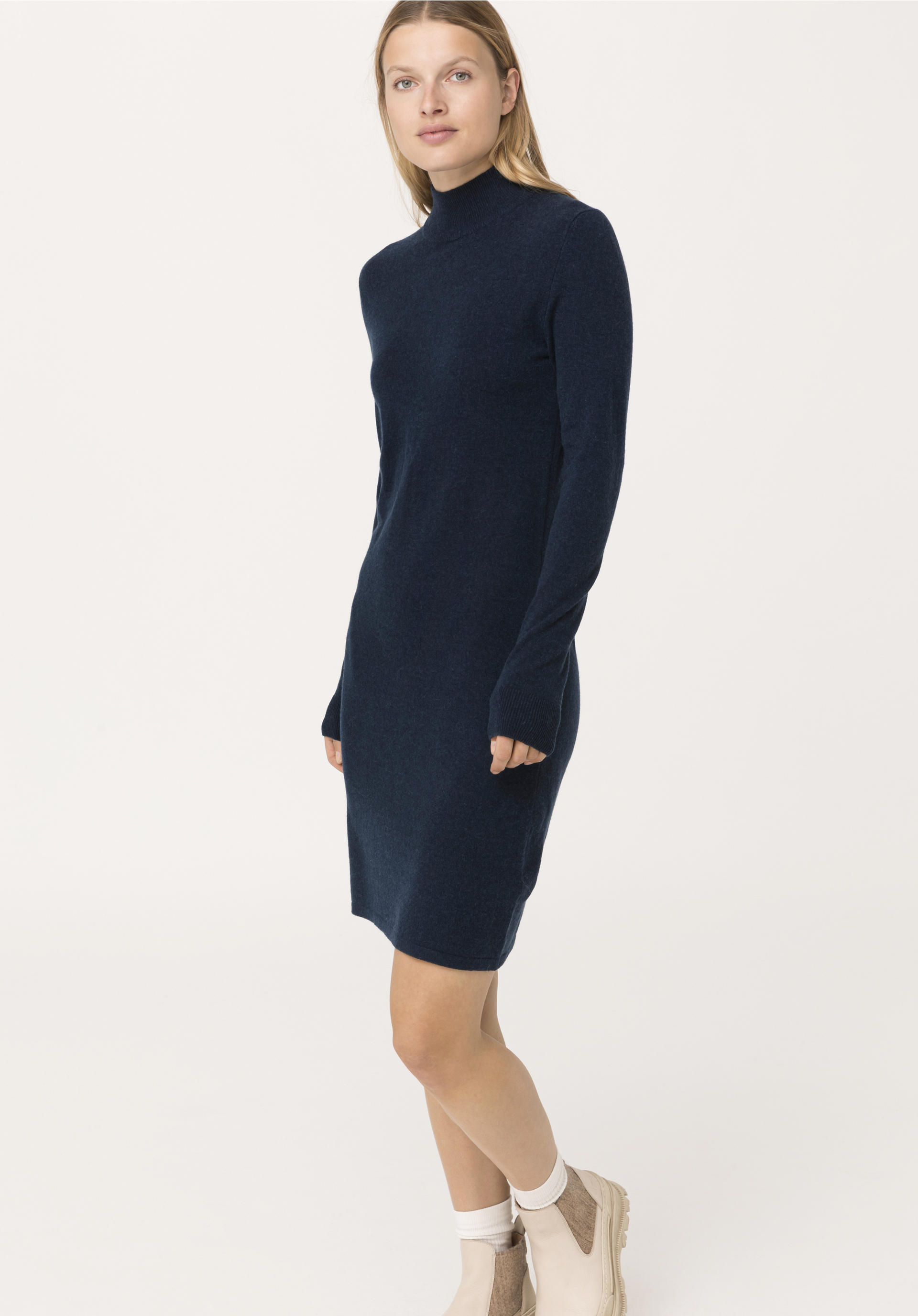 Gr 36,Blau-gelb 100% Bio-Baumwolle Mode Kleider Polokleider neuwertig Hessnatur Polo Kleid 