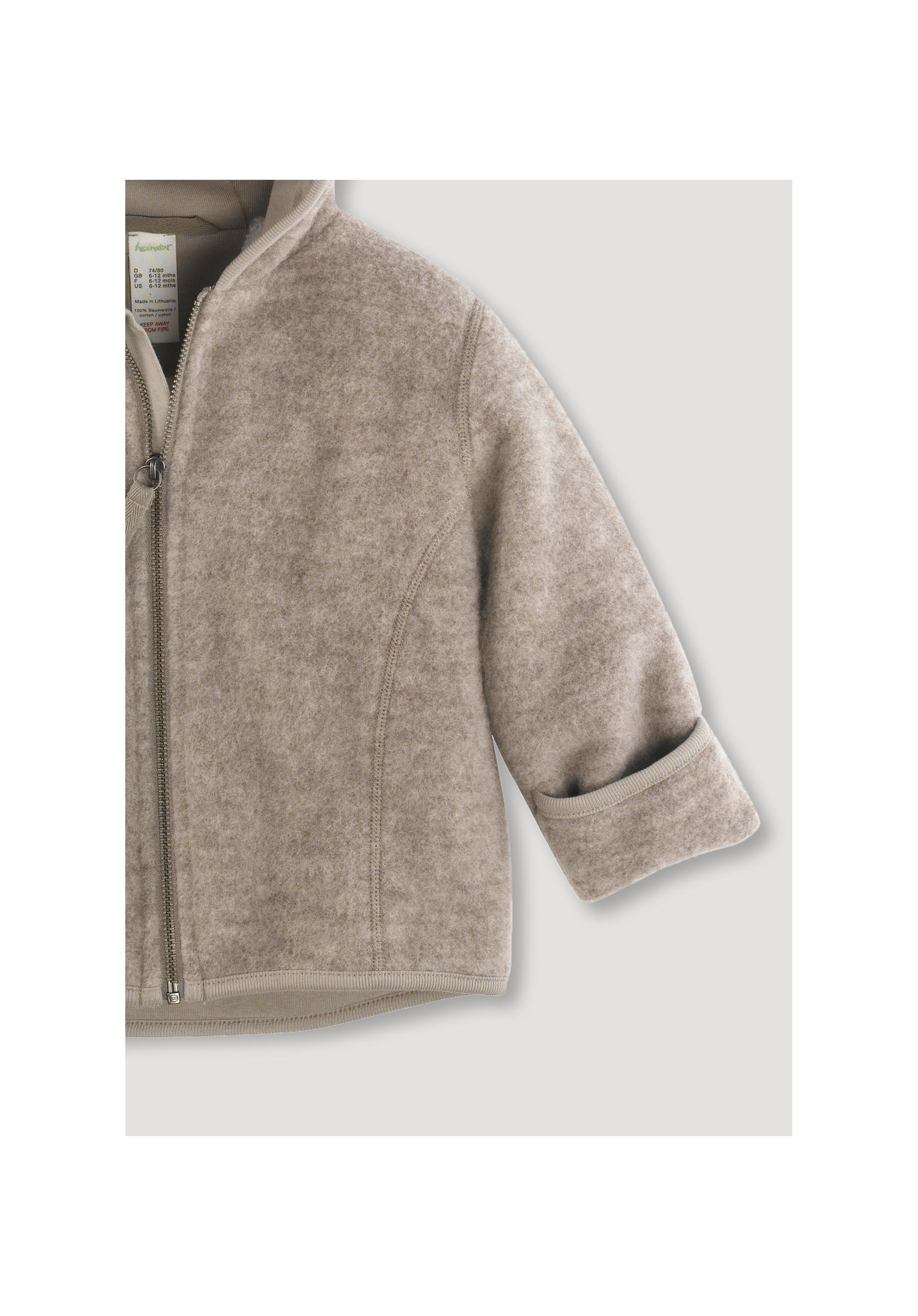 Wool fleece jacket made from pure organic merino wool for babies -  hessnatur Deutschland