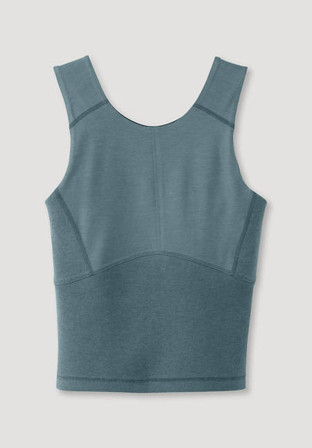 2-in-1 bustier top made from organic merino wool with organic cotton