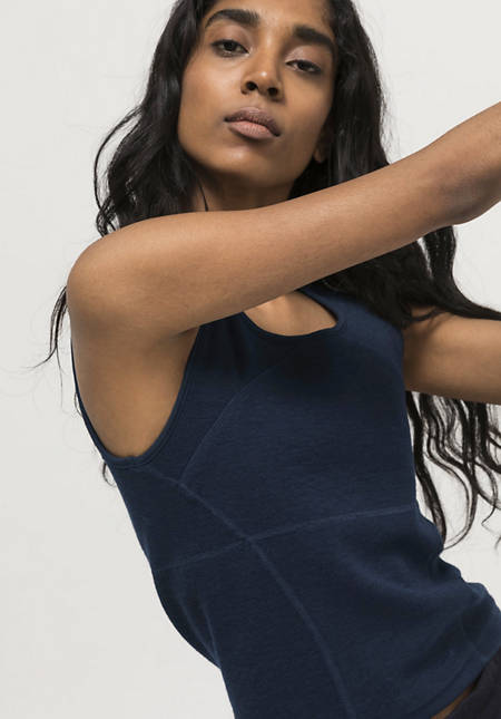 2-in-1 premium bustier top made of organic merino wool with organic cotton