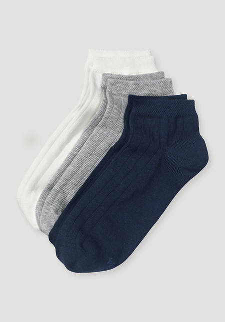 3-pack of organic cotton sneaker socks