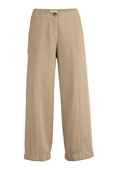 7/8 trousers made of organic cotton with linen