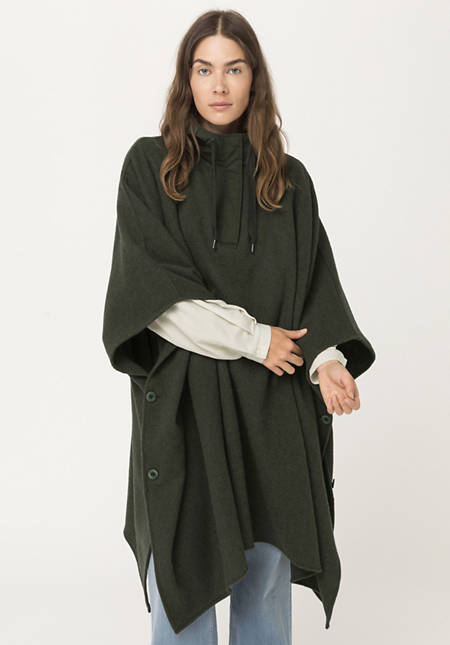 Alpaca and virgin wool cape