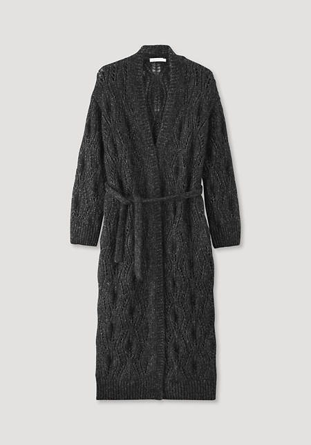Alpaca knit coat with Pima organic cotton