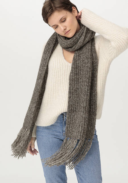 Alpaca knitted scarf with Pima organic cotton