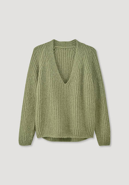 Alpaca sweater with pima cotton