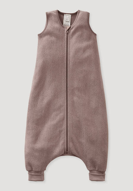 Baby-Fleece-Schlafsack mit Füßen aus reiner Bio-Baumwolle