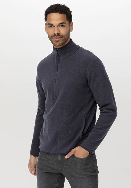 BetterRecycling Fleece-Sweater aus reiner Bio-Baumwolle