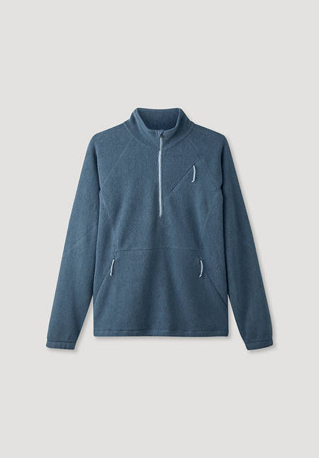 BetterRecycling Fleece-Troyer made of pure organic cotton