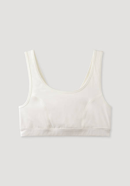 Bustier made from soft organic cotton
