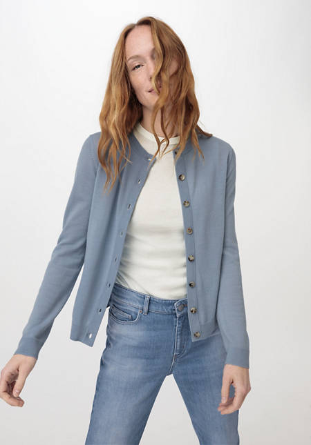 Cardigan made from pure organic merino wool