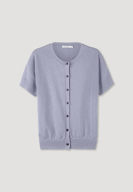 Cardigan made of organic cotton with linen