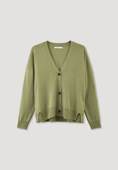 Cardigan made of organic virgin wool with cashmere