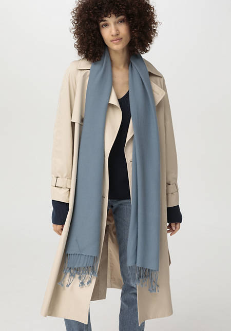 Cashmere scarf with virgin wool