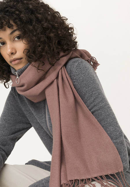 Cashmere scarf with virgin wool